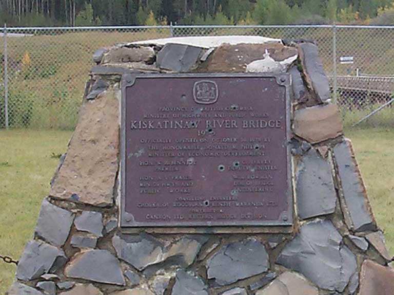 DC 20 - Kiskatinaw River Bridge Plaque - 64386